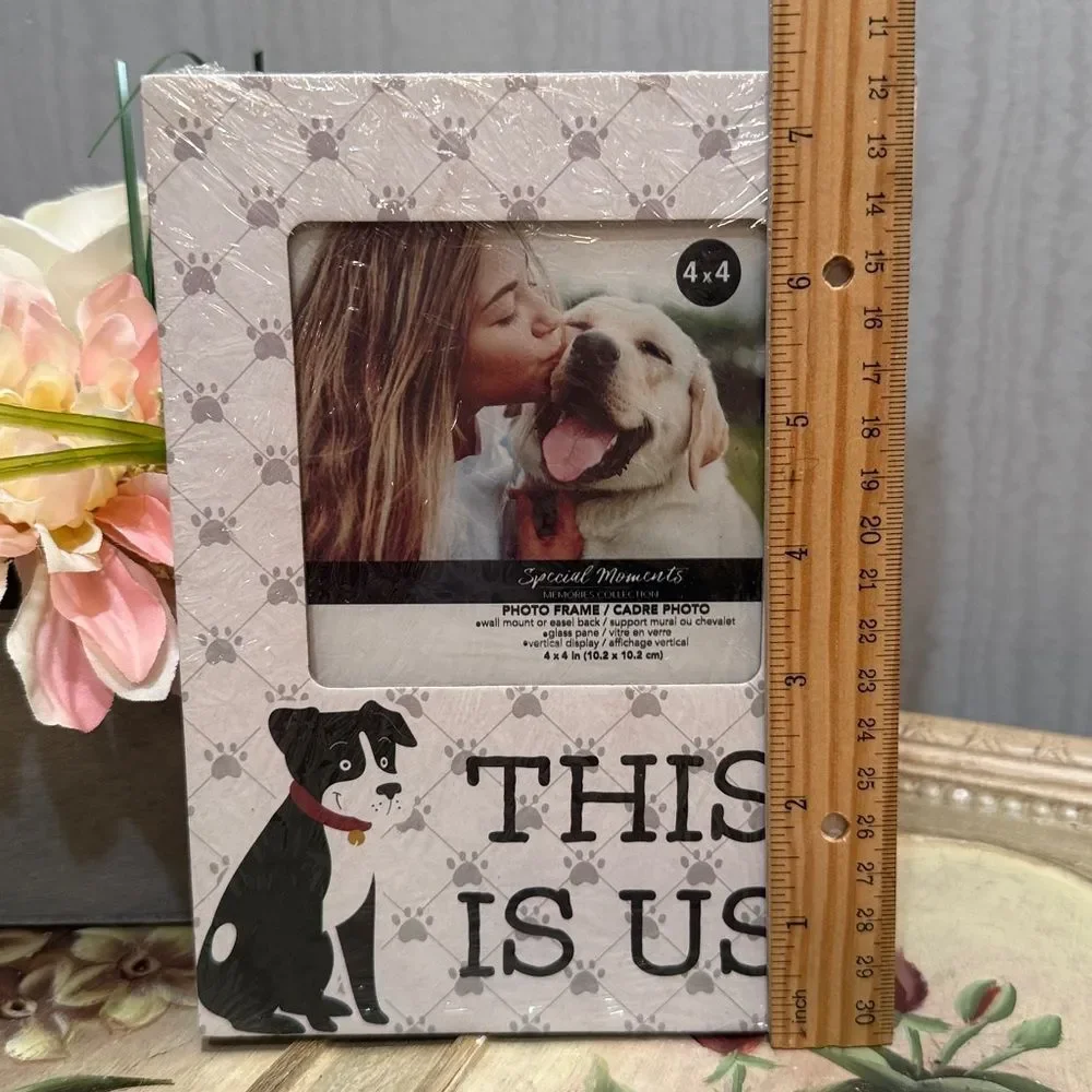 This Is Us Dog Photo Picture Frame Paw Prints   NEW
